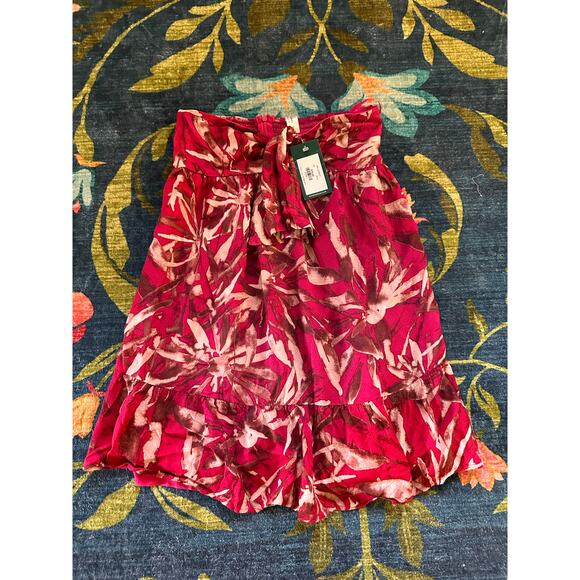 NWT Mahina Tropical Front Tie Babydoll Top Size Medium - Picture 1 of 6